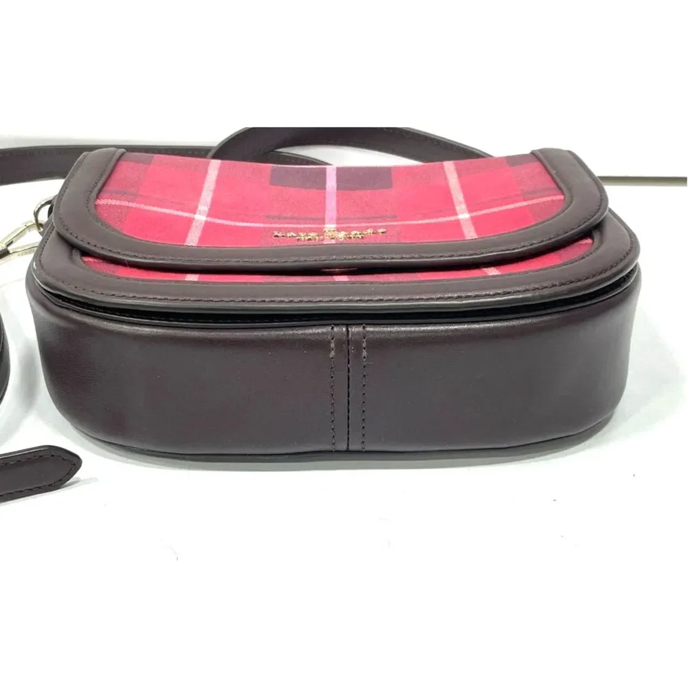 Kate Spade New York Blake-Black, Red, Pink Plaid Crossbody Bag